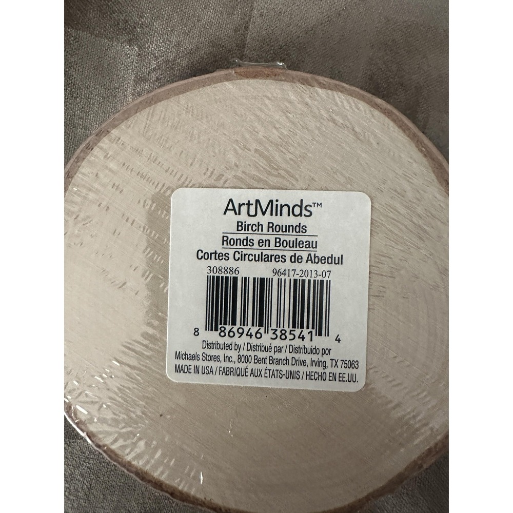ArtMinds Birch Wood Rounds Slice Natural Unfinished Craft Decor Lot Of 6 USA - Picture 14 of 16